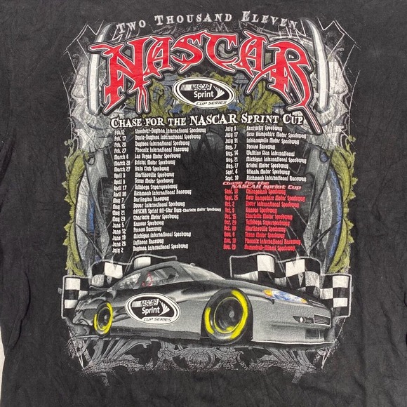 NASCAR Sprint Cup Graphic Tee Thrifted Vintage Style Size XL - Picture 2 of 10